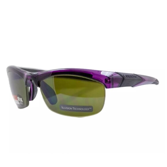 Liberty Sport Mens ACLIB018 HYDRO IT-20 TRANSLUCENT Purpl/Grey Tinted Sunglasses - Picture 2 of 3